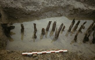 <em>Hotel du Département (Barbade) - Berge aménagée (Fouille 1986) - Crédits : JJS</em>